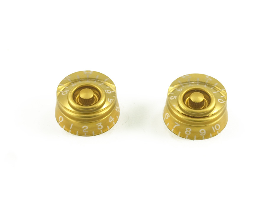 SPEED KNOB SET OF 2 GOLD for LP ES-295 Electric Guitar Projects fits most Brands