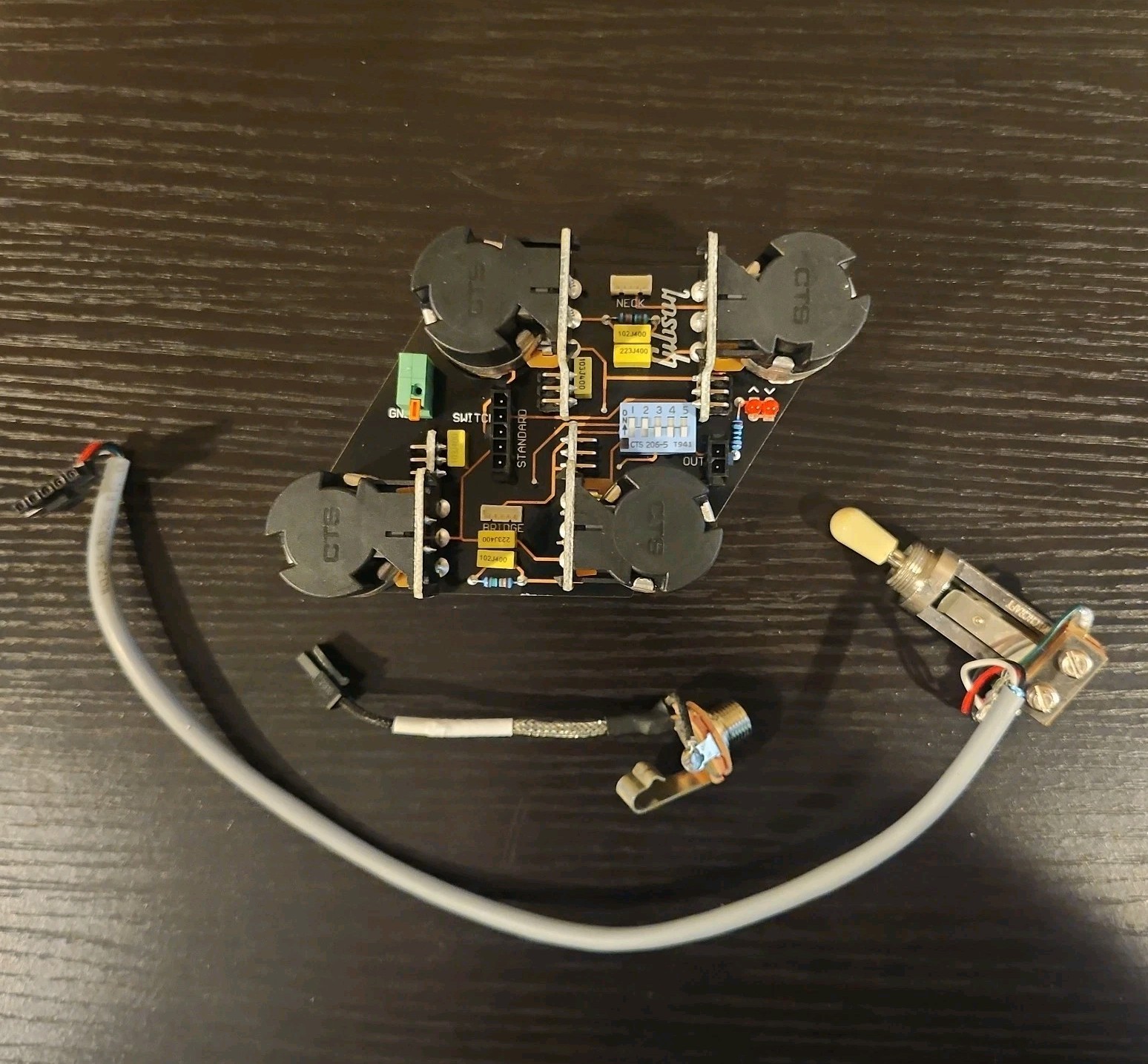 Gibson Les Paul Control Board Dip Guitar Parts Quick Connect PCB CTS