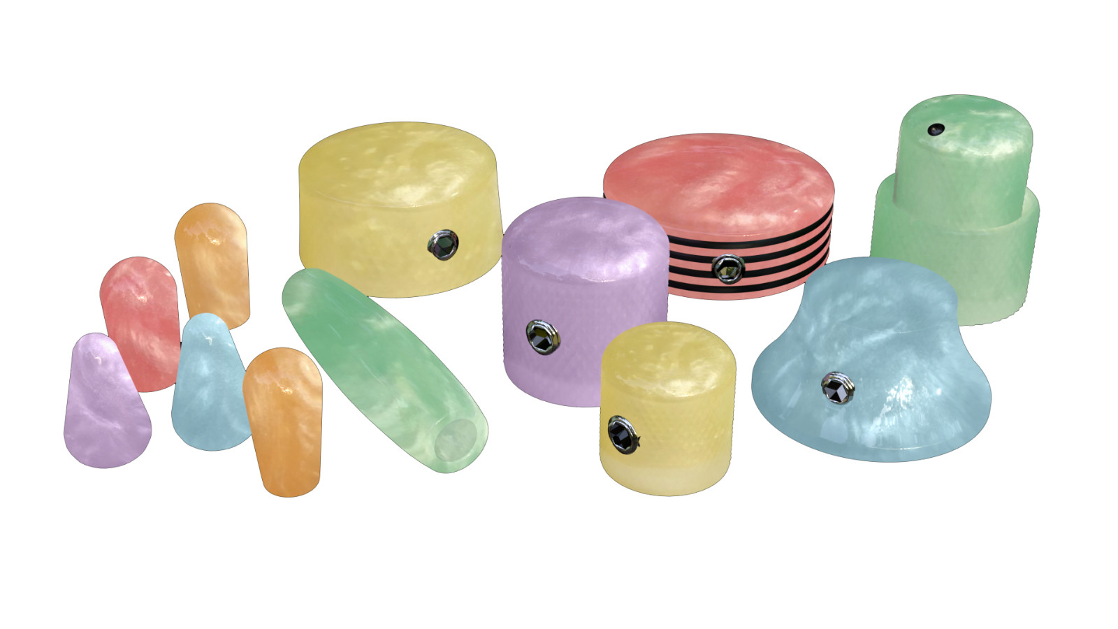 Xentric Guitars – SPRING PEARL Series Resin Guitar Knobs & Switch Caps