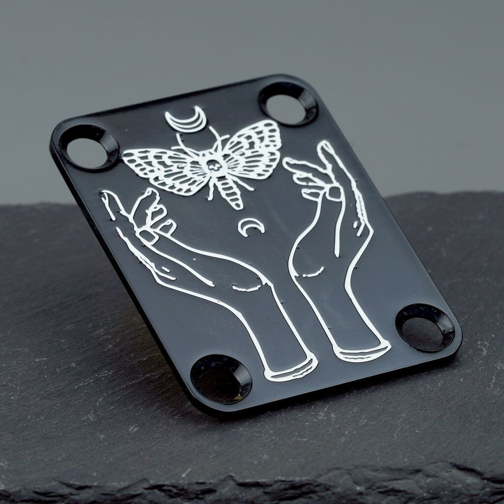 1 PCS Electric Guitar Electric Bass Neck Plate / Neck Joint Plate Two Hand Patte