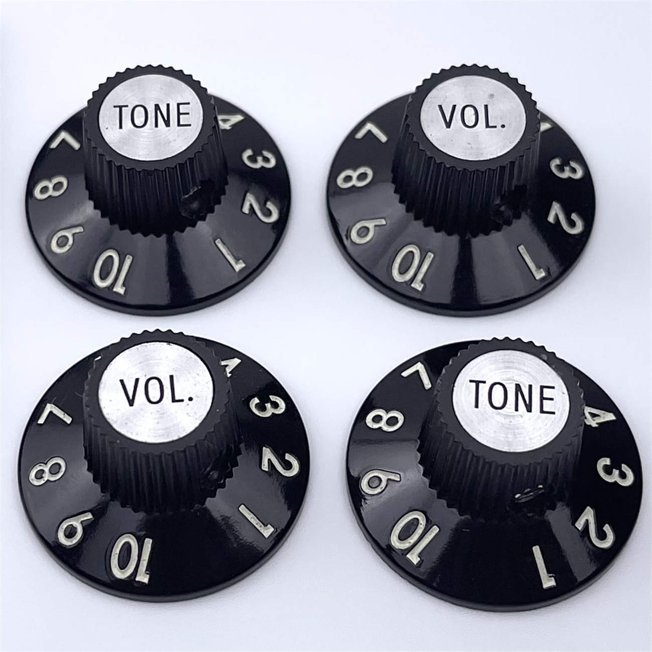 Guitar Witch Hat Knobs 2 Volume 2 Tone For Fender 72 Telecaster Custom Blakelite