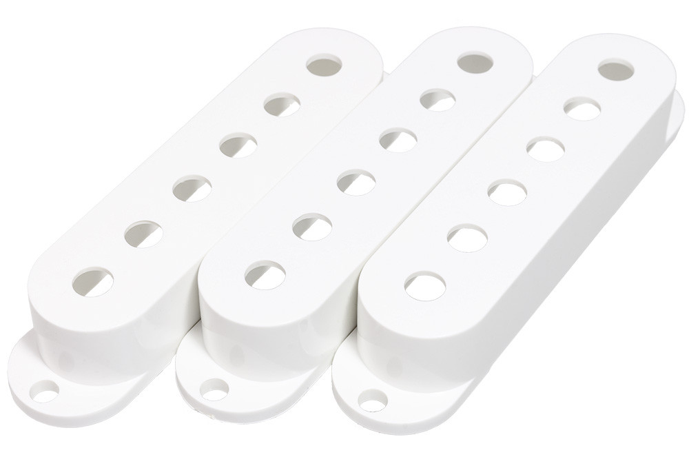 Stratocaster Single Coil Pickup Cover Set White Fits USA Fender Duncan