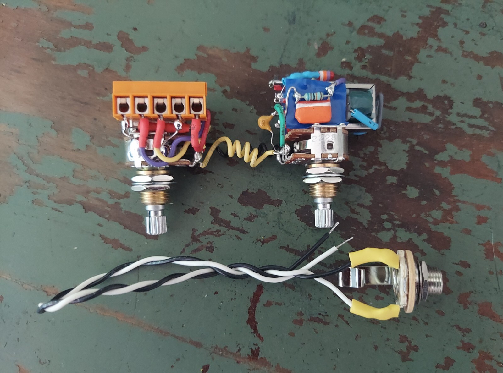 1 Humbucker Solderless Harness Coil Split 3/w Tone Pot Bourns 500k KellingSound