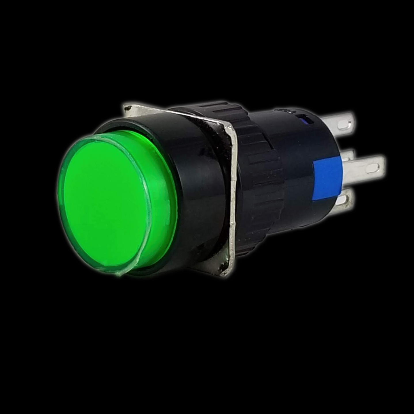 Tesi NELLI 16MM LED Pushbutton Momentary Guitar Kill Switch EVH Style Green