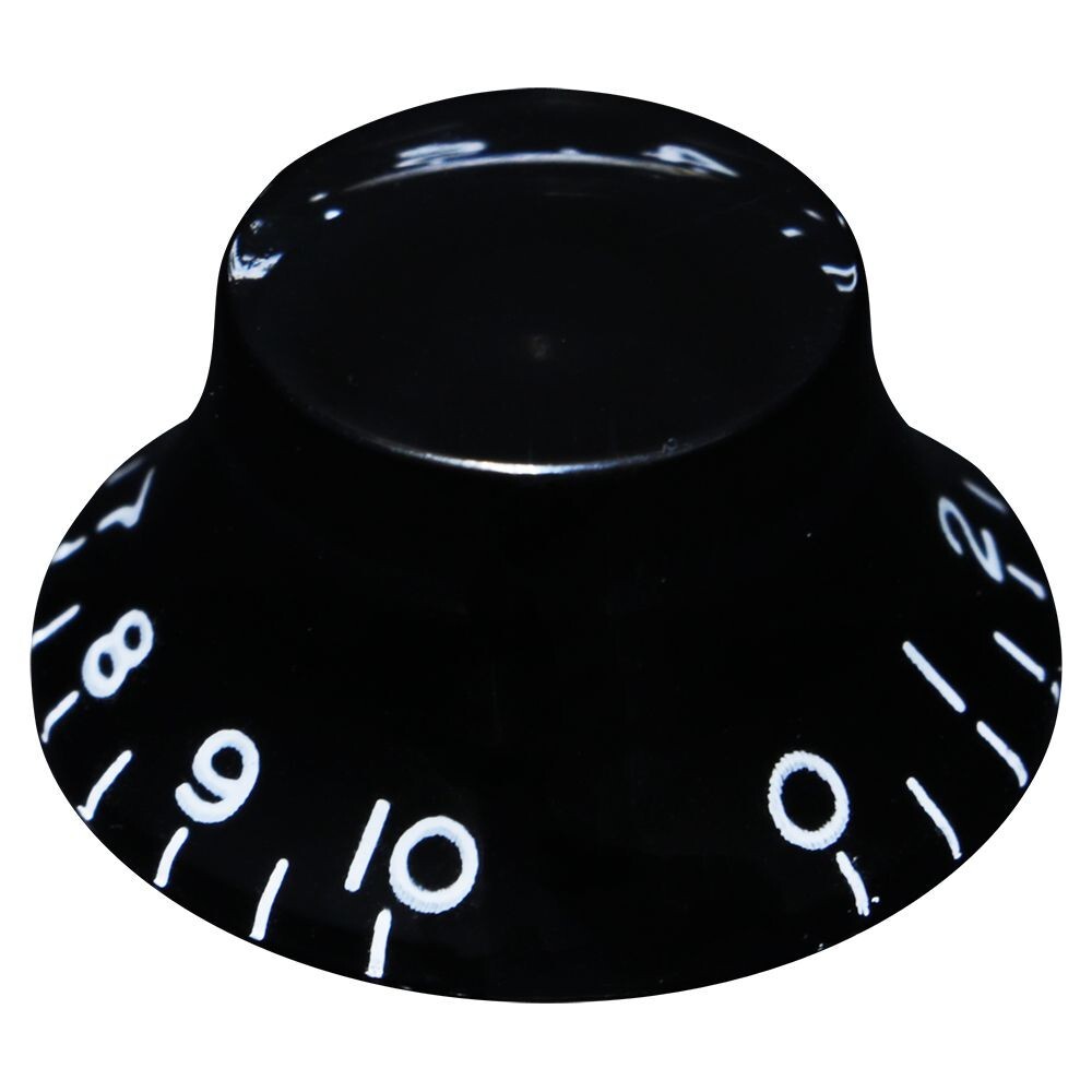4 BLACK Bell Knobs for USA Pots 1/4″ Les Paul, ES-335, SG’s