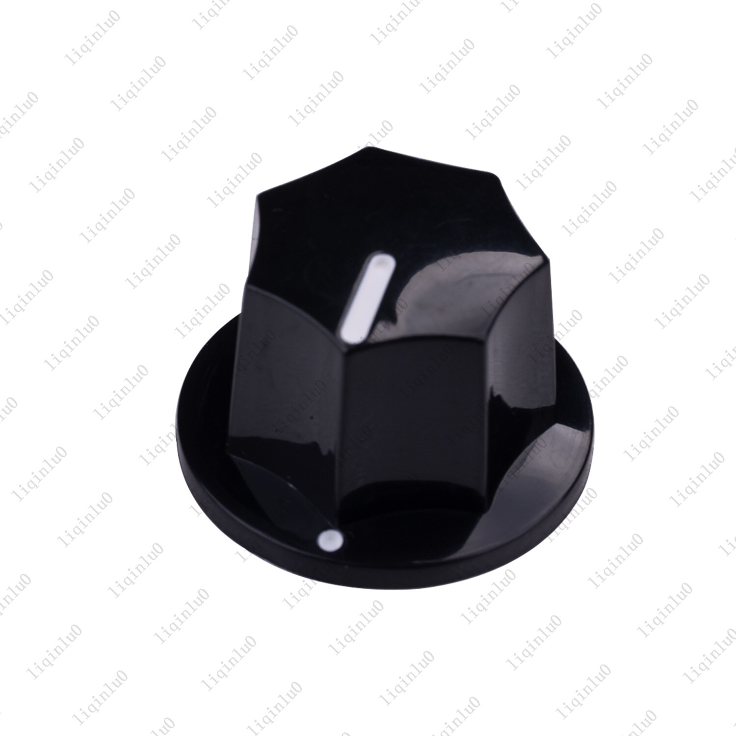 1/5/10Pcs Guitar Knob Black Heptagon 6mm Control Volume Tone Knobs for Jazz Bass