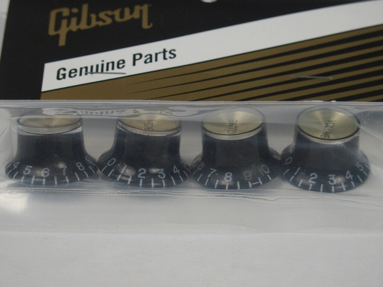 Genuine Gibson Top Hat Black / Gold Guitar Knobs Les Paul ES SG Part