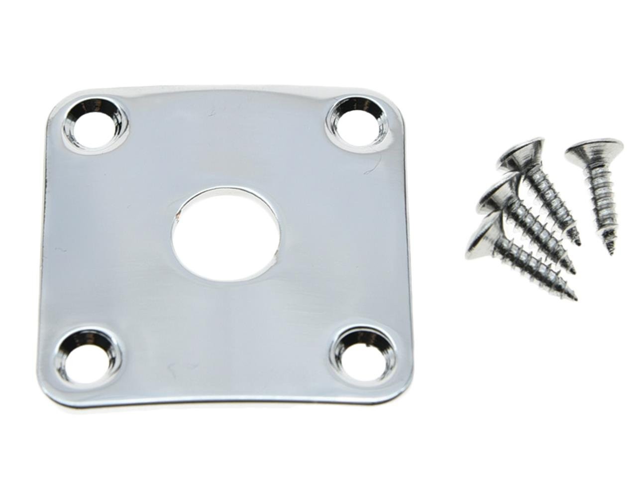 Chrome Metal Curved Base Bottom Jack Plate Square Jackplate for USA LP Les Paul
