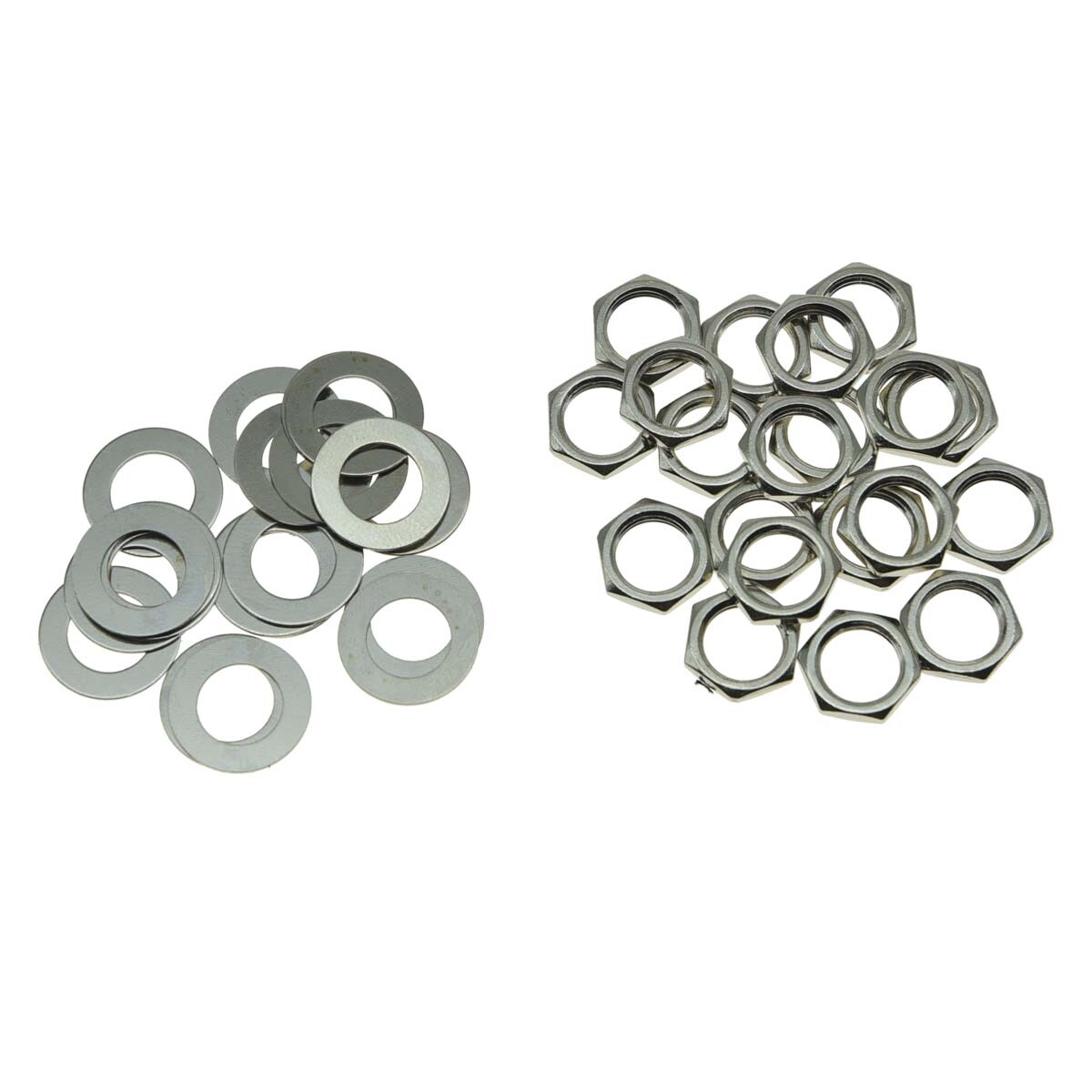20pcs 3/8″-32 Hex Nut Guitar Pots Nuts Washers for CTS Pots/Switchcraft Jack