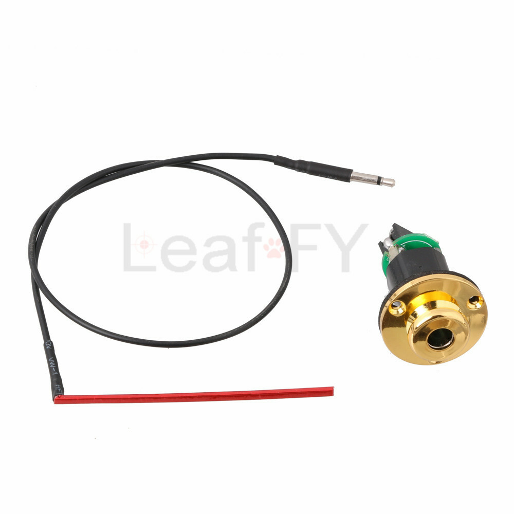 Red Piezo Pickup Under Saddle Golden End Pin Jack For Acoustic Guitar