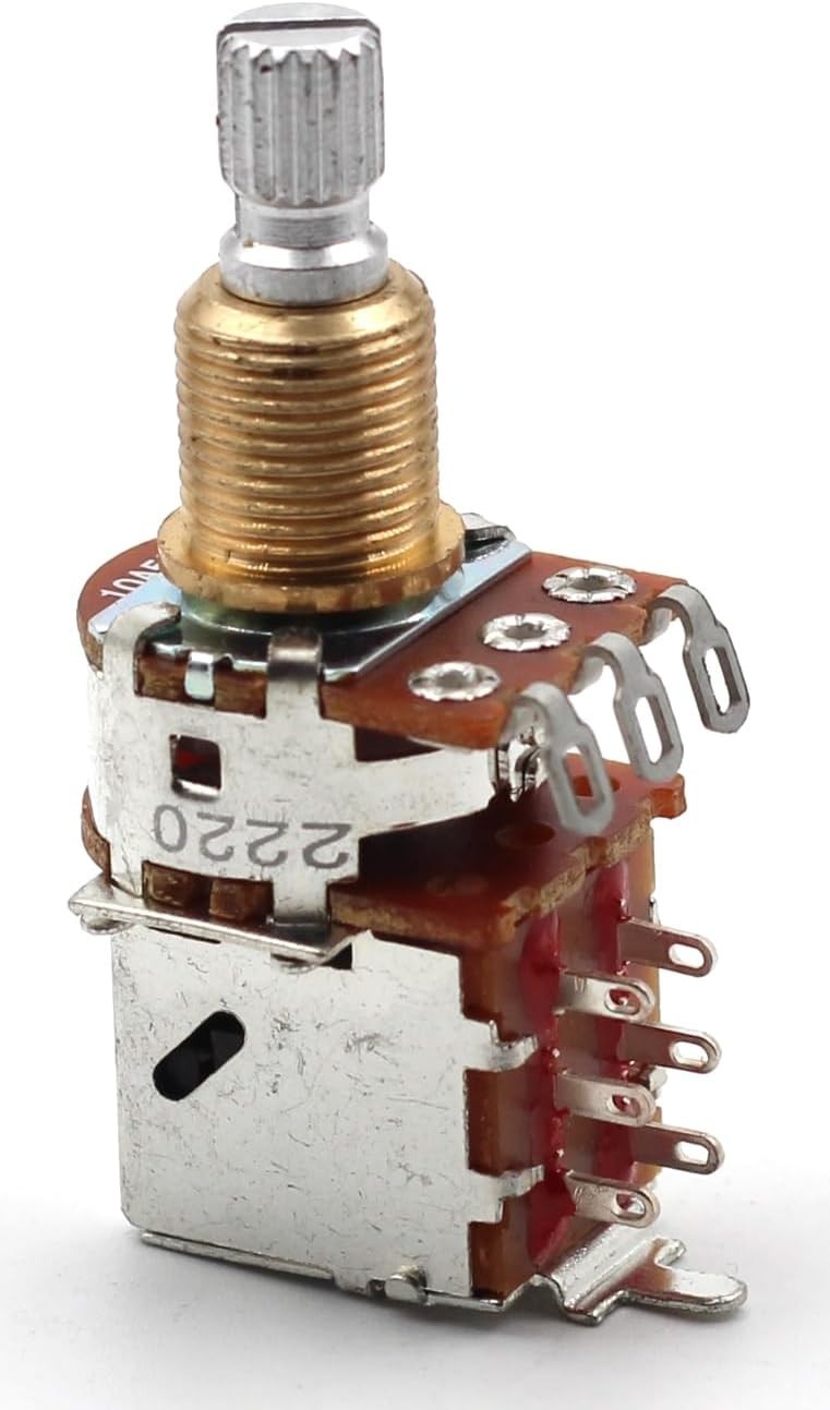 500K Short Split Shaft Potentiometer – Versatile Push/Pull Guitar Modifications