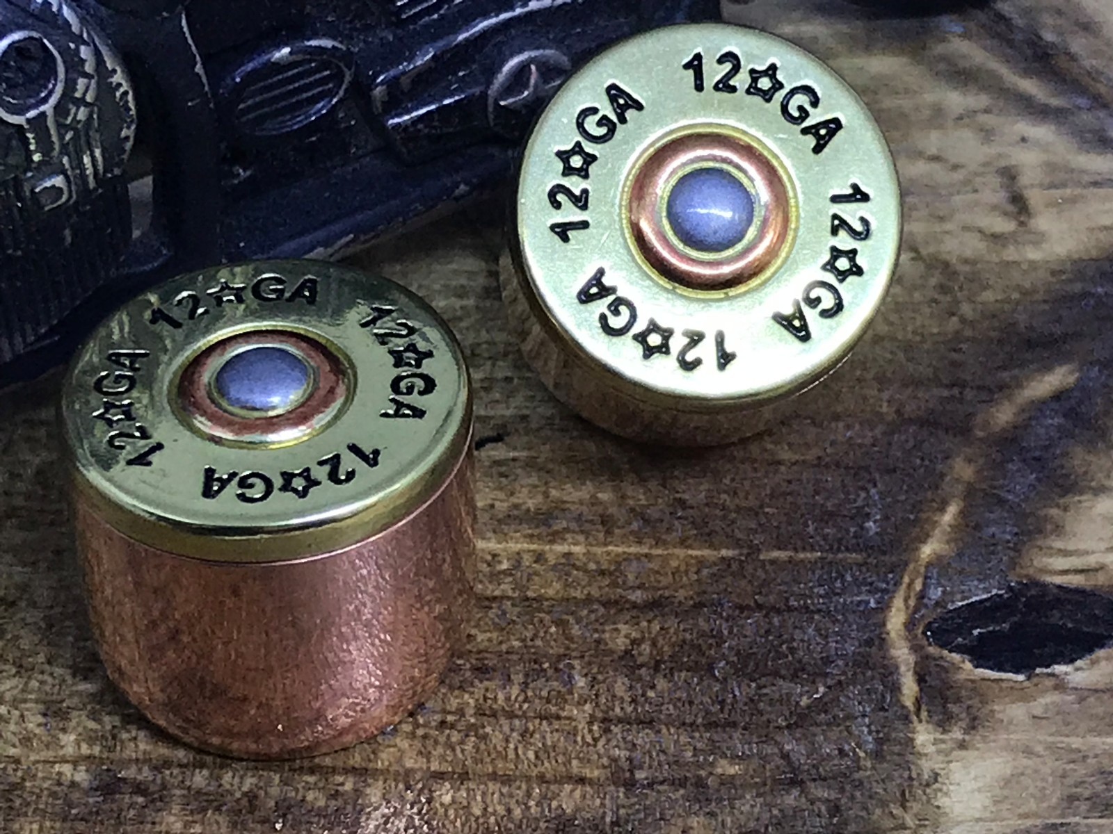 Guitar knobs 12 gauge shot gun.