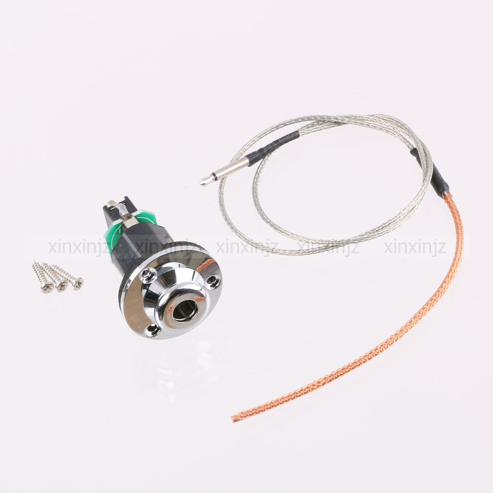 1X Guitar Soft Piezo Pickup Under Saddle Output End Pin Jack For Acoustic Guitar