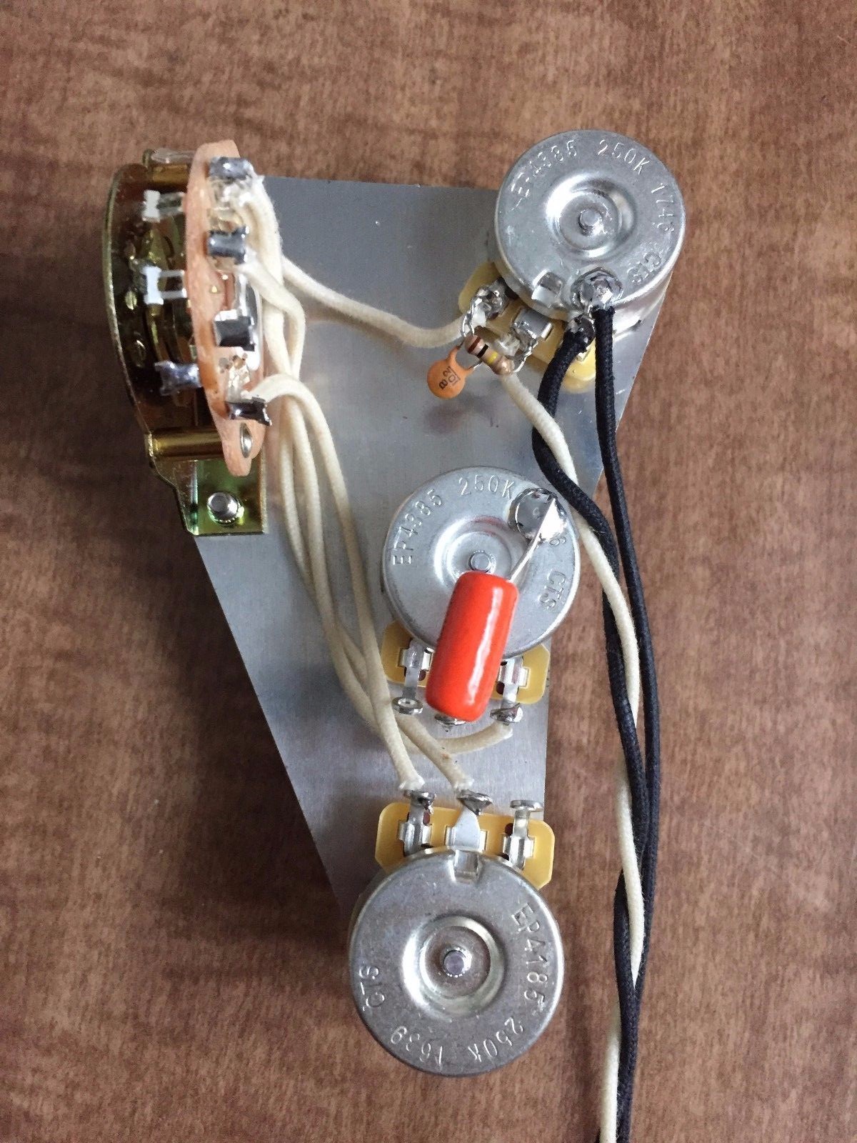 Fender Stratocaster 7 Way Blender and Treble Bleed Wiring Harness CTS 250k .022