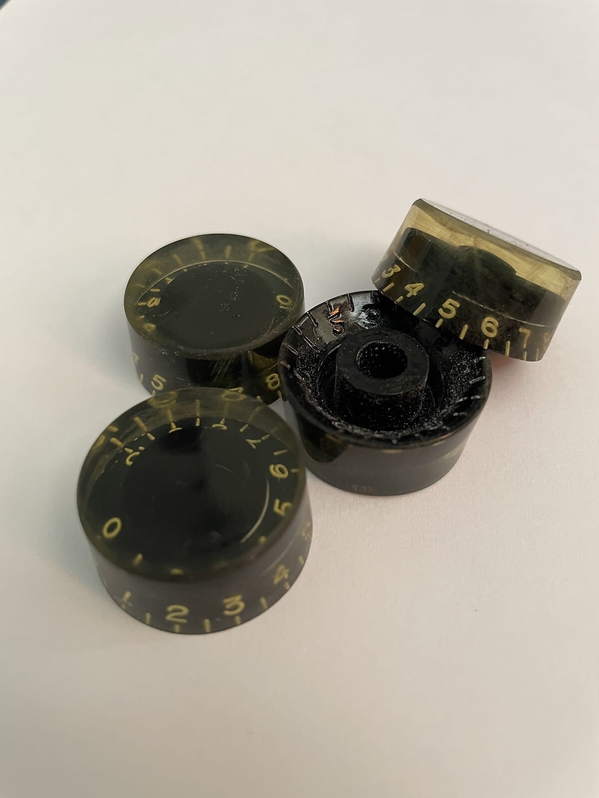 AGED GIBSON Les Paul SPEED KNOBS BLACK RELIC 59 PARTS US SIZE, SET of 4