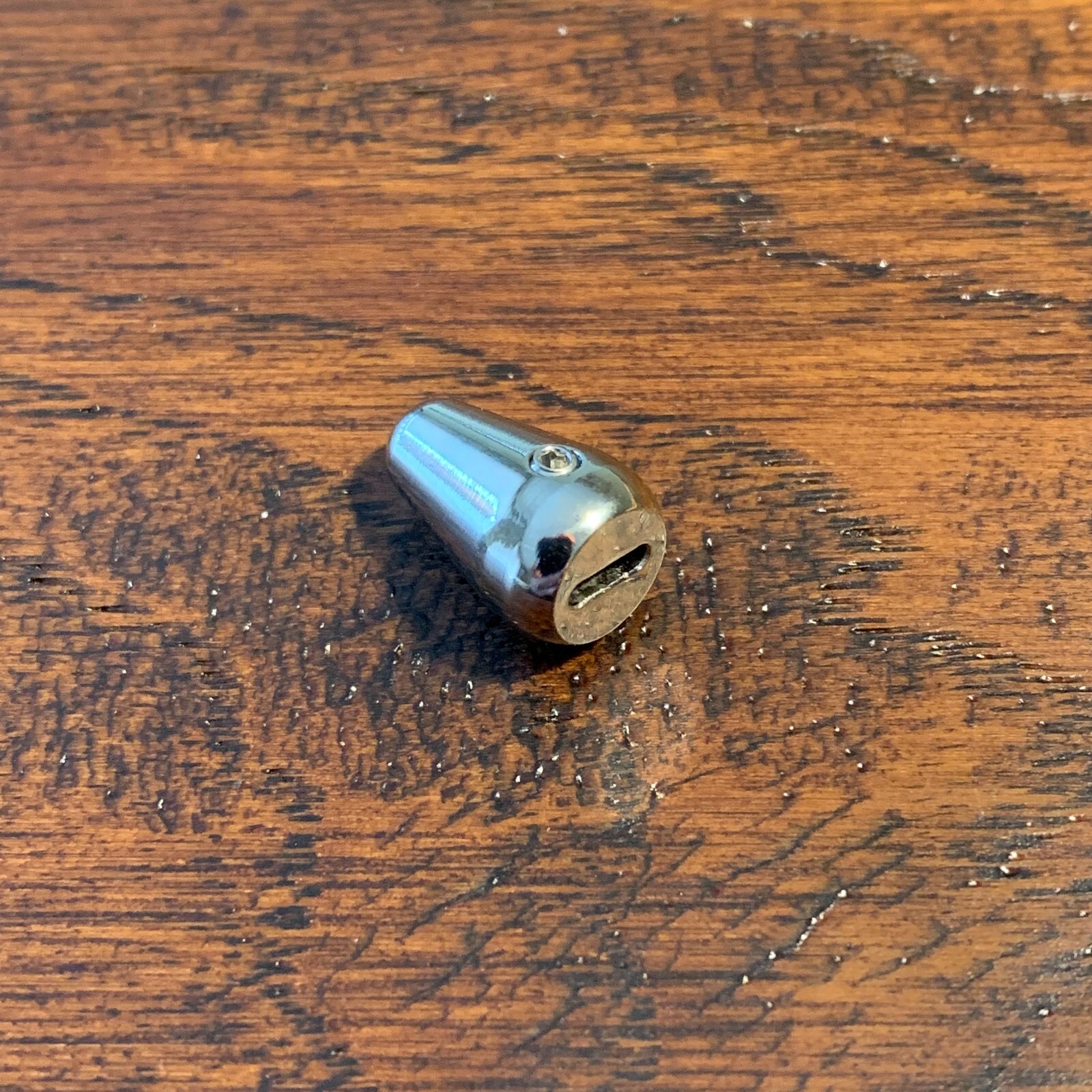 1 x Solid Brass – CHROME Plated / Stratocaster Switch Tip with Set Screw / New
