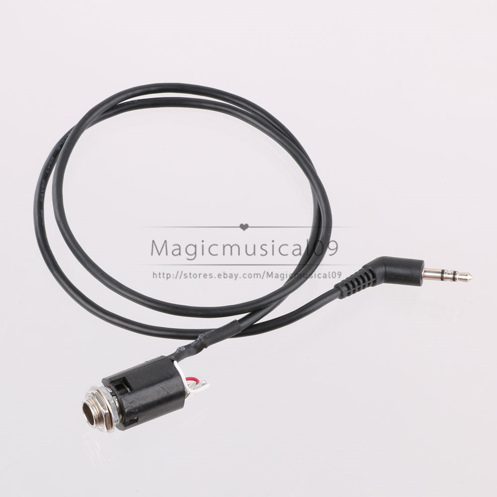 Guitar End pin Jack 6.35MM Input 3.5MM Output Plug Cable for Acoustic Guitar EQ
