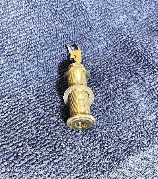 Switchcraft 1/4″ STEREO Thick Panel Jack w/Cable Clamp NICKEL Finish – NEW