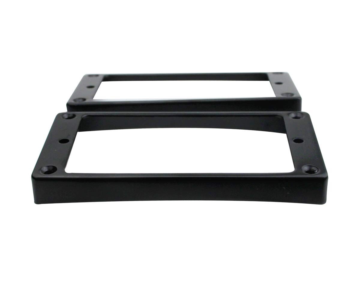 2 Pcs Curved Bottom Metal Humbucker Pickup Mounting Ring Bridge and Neck
