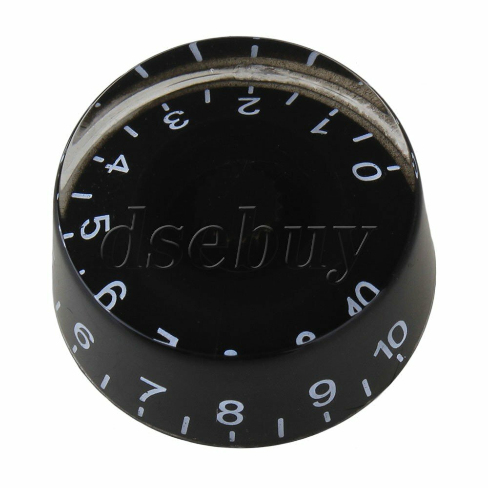 20x Speed Control Knobs Black with White Number for Electric Guitar