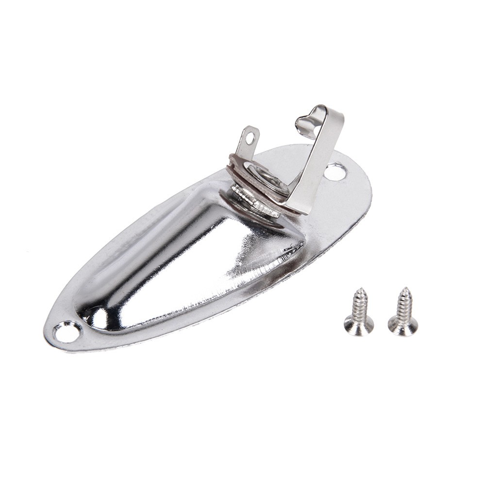 Metal 1/4″ Boat Jack Plate for Fender Stratocaster Strat Style Guitar Parts