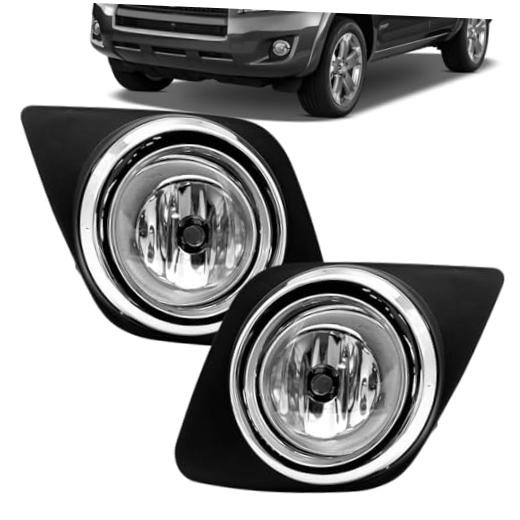 Fog Lights Compatible With 2009-2012 RAV4 Front Bumper 09-12 RAV4 Halogen