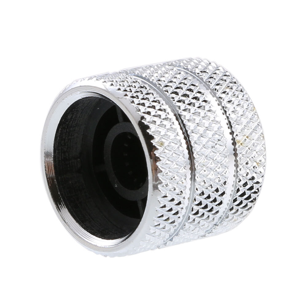 10pcs Metal Guitar Bass Volume Tone Control Knob Double Groove Dome 6mm Chrome