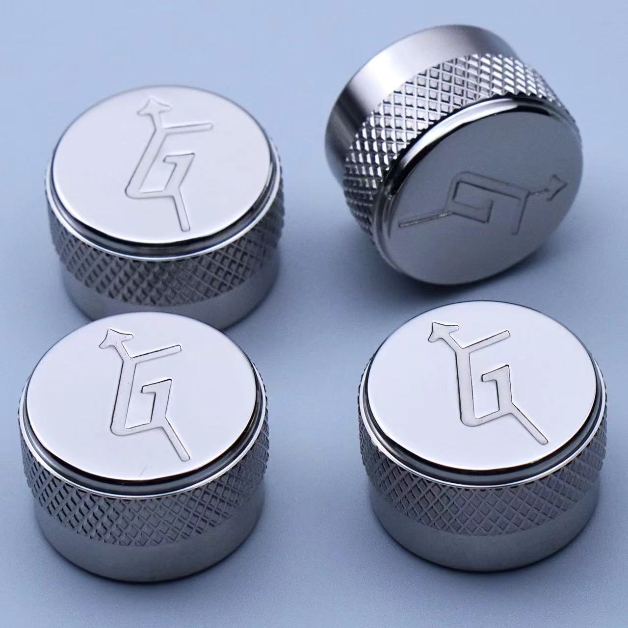 4 PCS Steel Guitar Knurled Knob G Arrow Speed Control Knob Fit Gret-ch Guitar CR