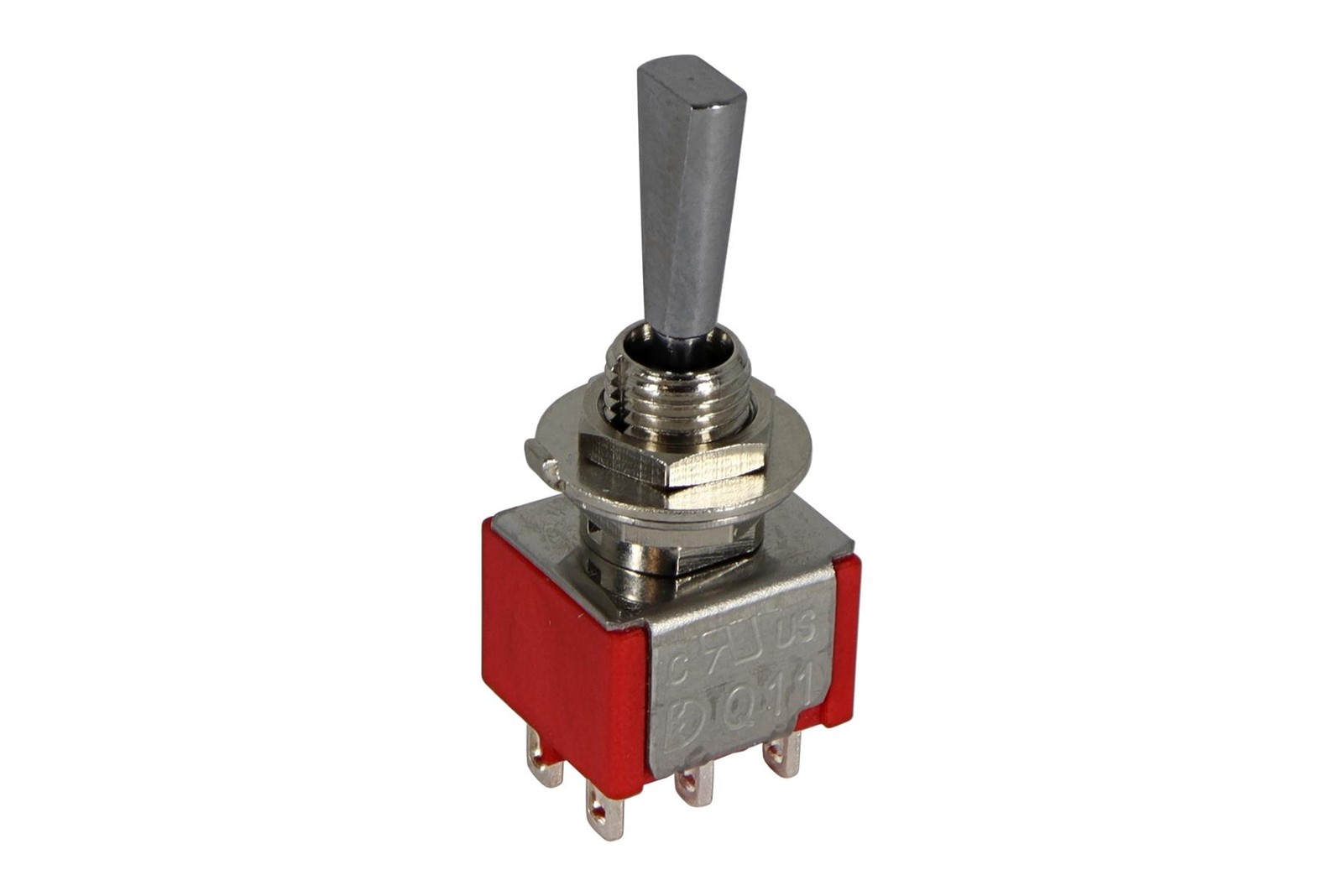 Mini Flat Paddle Toggle Switch 3-way On-Off-On Chrome