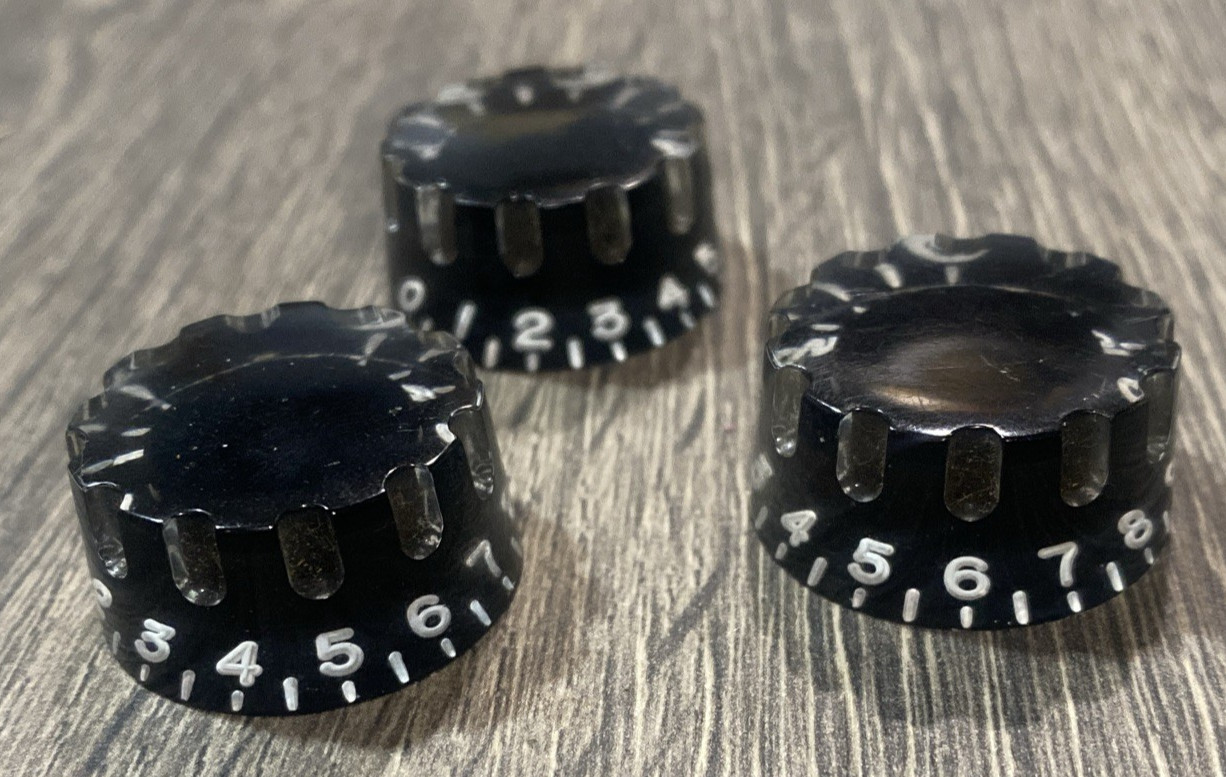 Daion Speed Knobs Knurled Vintage 1980s Black Set Of 3