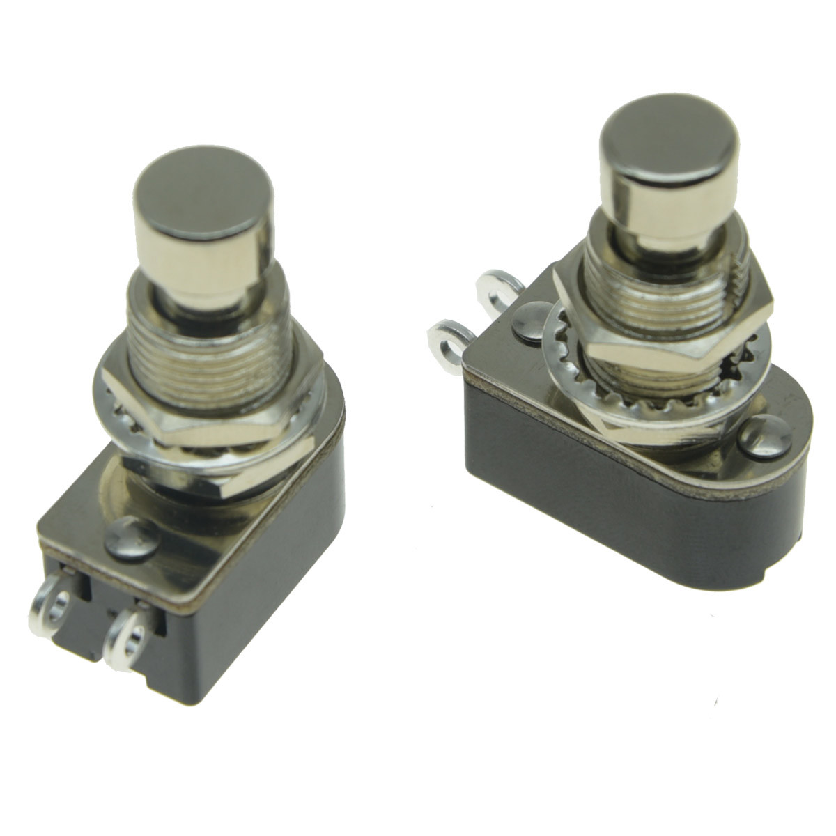 2x 2-Pin SPST Momentary Push Button Guitar Effect Pedal Foot Switch OFF(ON)