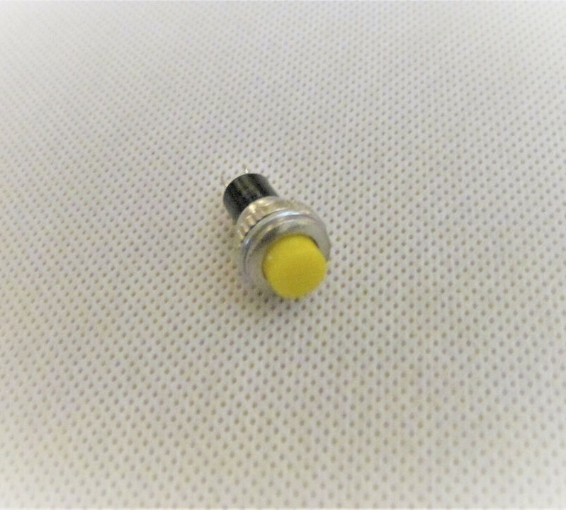 Guitar KillSwitch Cutoff Yellow Momentary P/Button 10MM Flush Mount 4.1mw14″wire