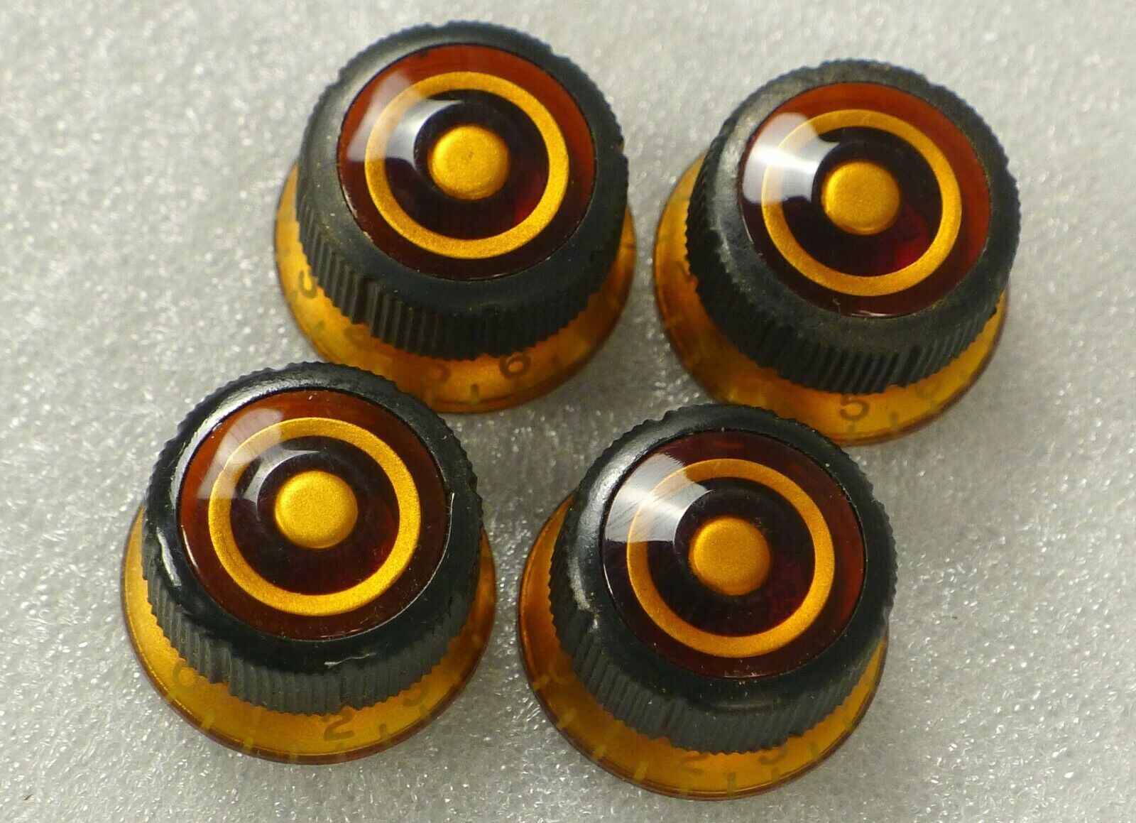 4 pieces Genuine Ibanez Artist Volume Tone Speed Knob For Les Paul Amber US Ship