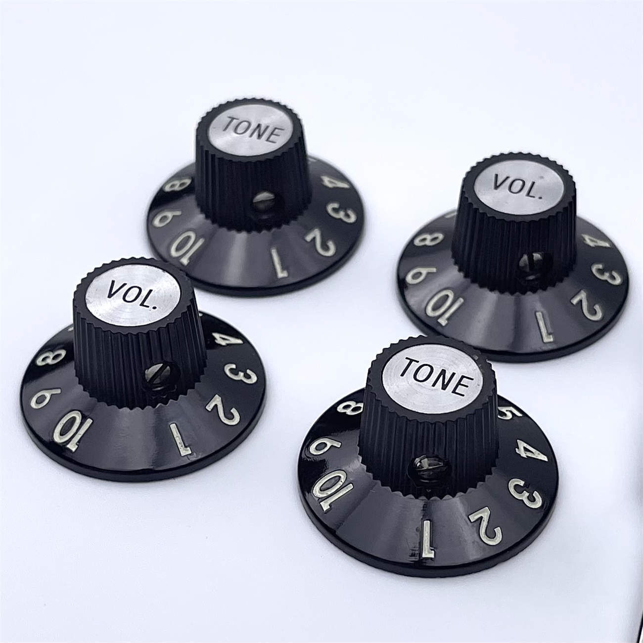 Guitar Witch Hat Knobs 2 Volume 2 Tone For Fender 72 Telecaster Custom Blakelite