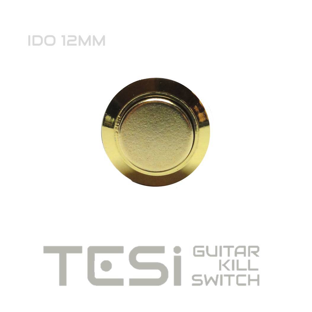 Tesi IDO 12MM Gold Metal Momentary Push Button Kill Switch Guitar or Bass
