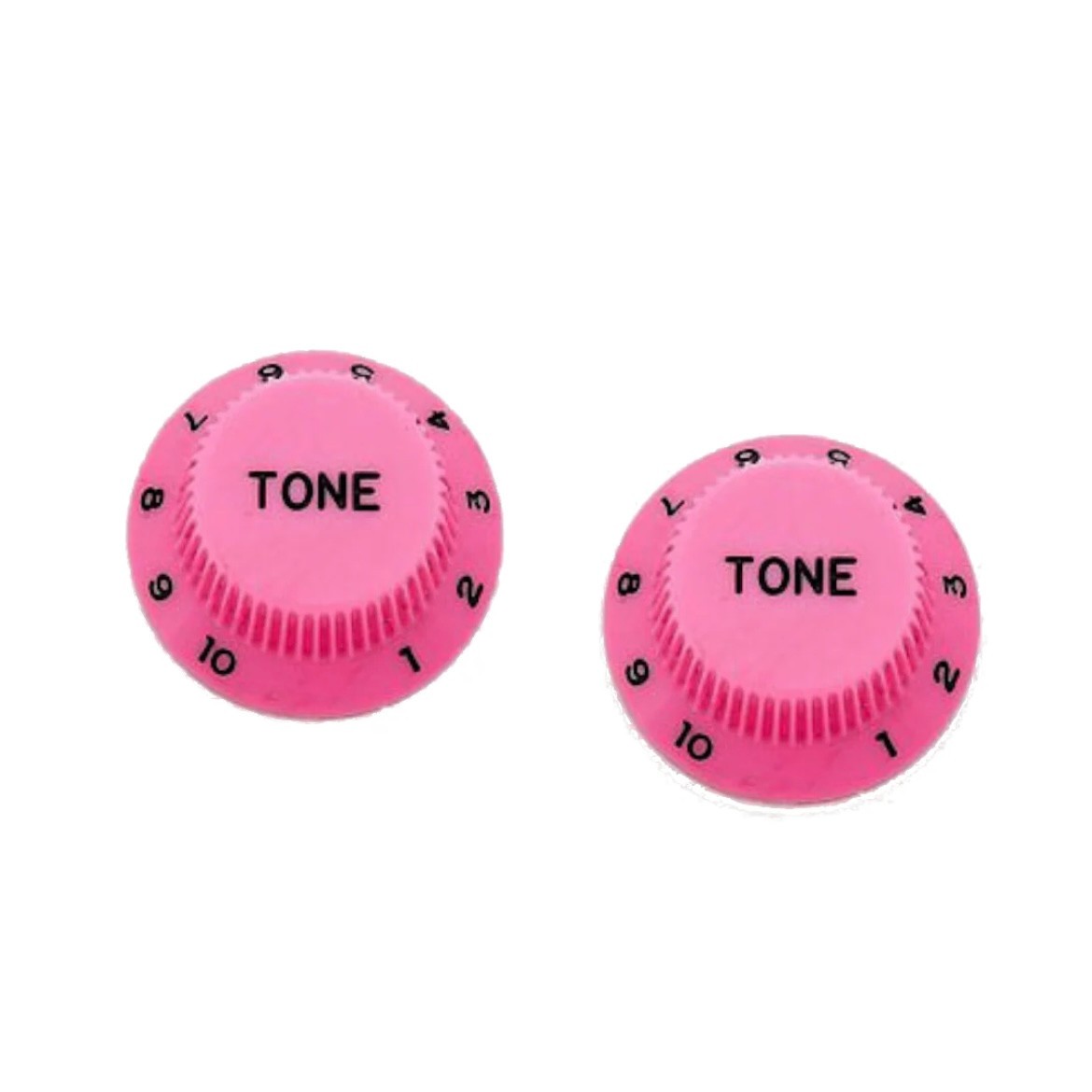 Allparts PK-0153-030 Set of 2 Plastic Tone Knobs for Stratocaster – Hot Pink