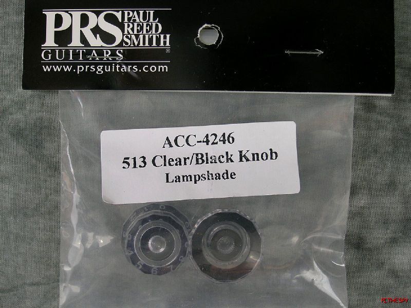 PRS Clear Black Lampshade Pot Knobs Guitar Part S2 CE Paul Reed Smith Custom