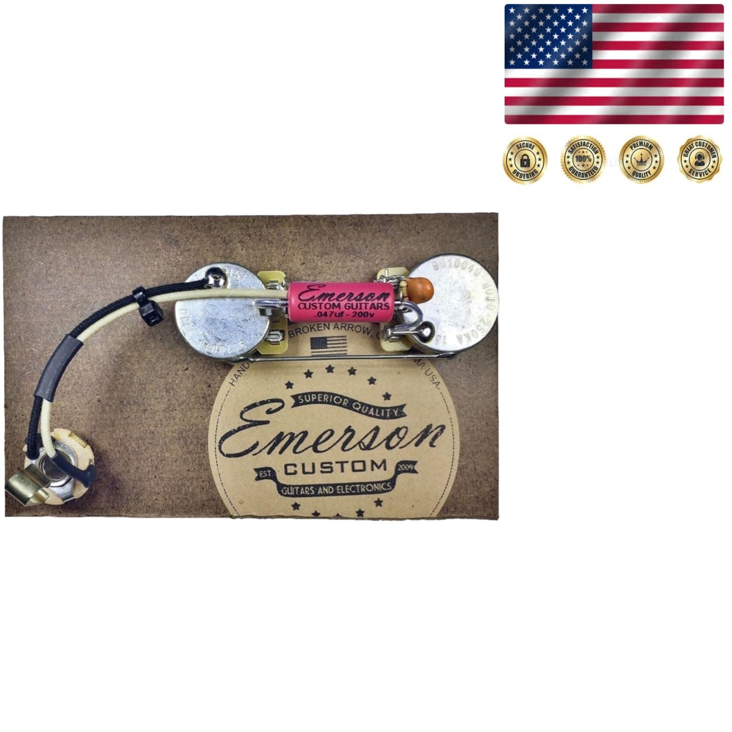 Prewired Kit for Precision Bass with Emerson 250K Pots – Effortless Upgrade