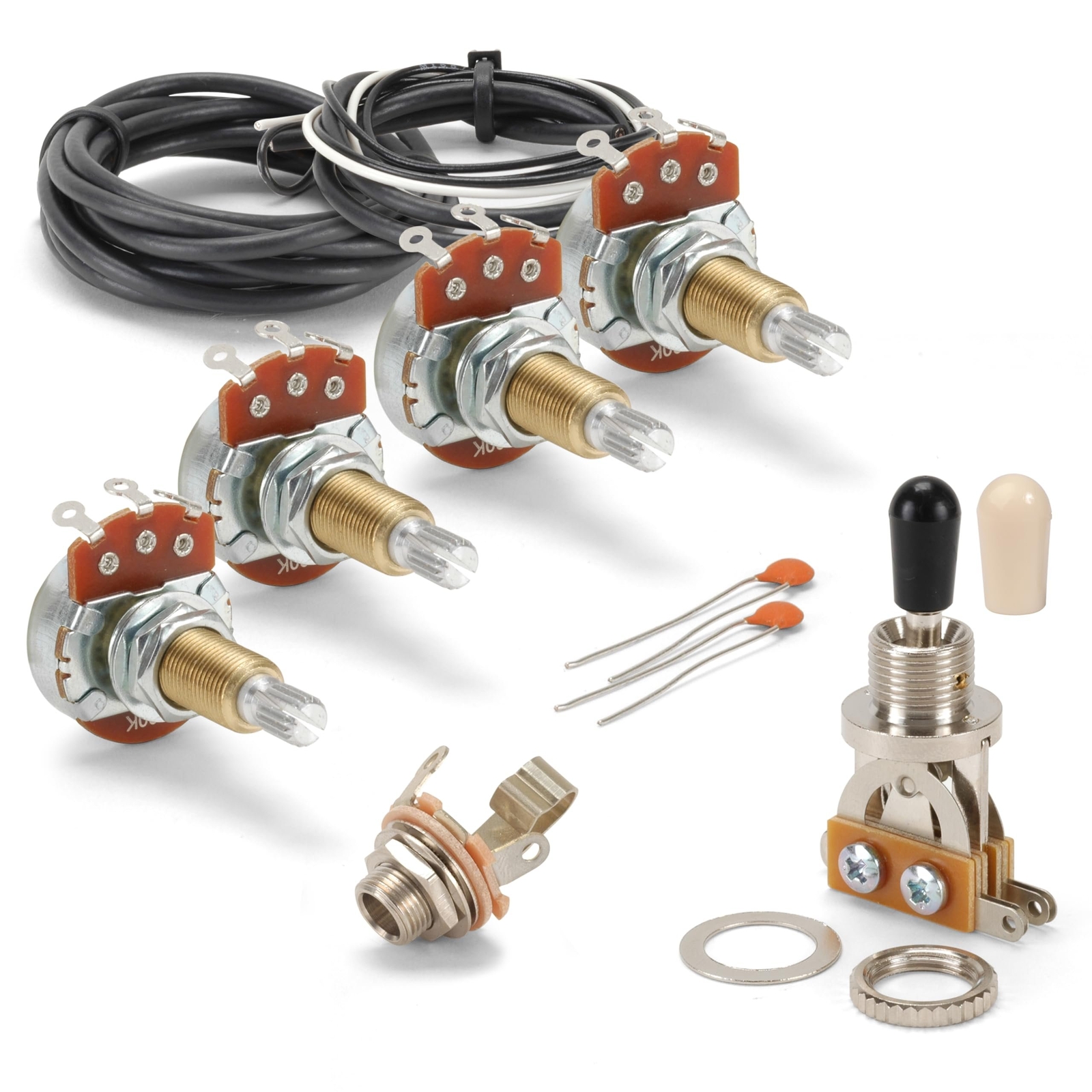 StewMac Compatible Wiring Kit for Gibson Les Paul Guitar, Long-shaft Pots and…