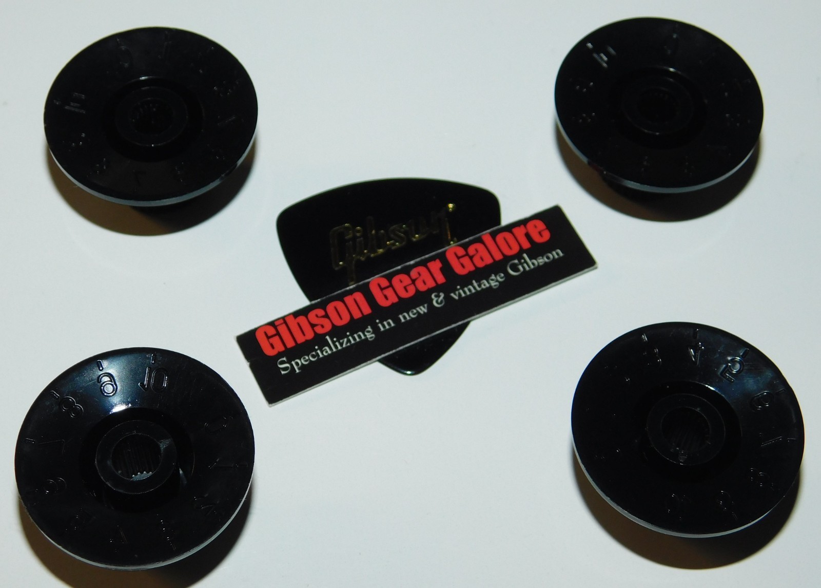 Gibson SG Witch Hat Knobs Set Black Gold Guitar Parts Project ES Les Paul Custom