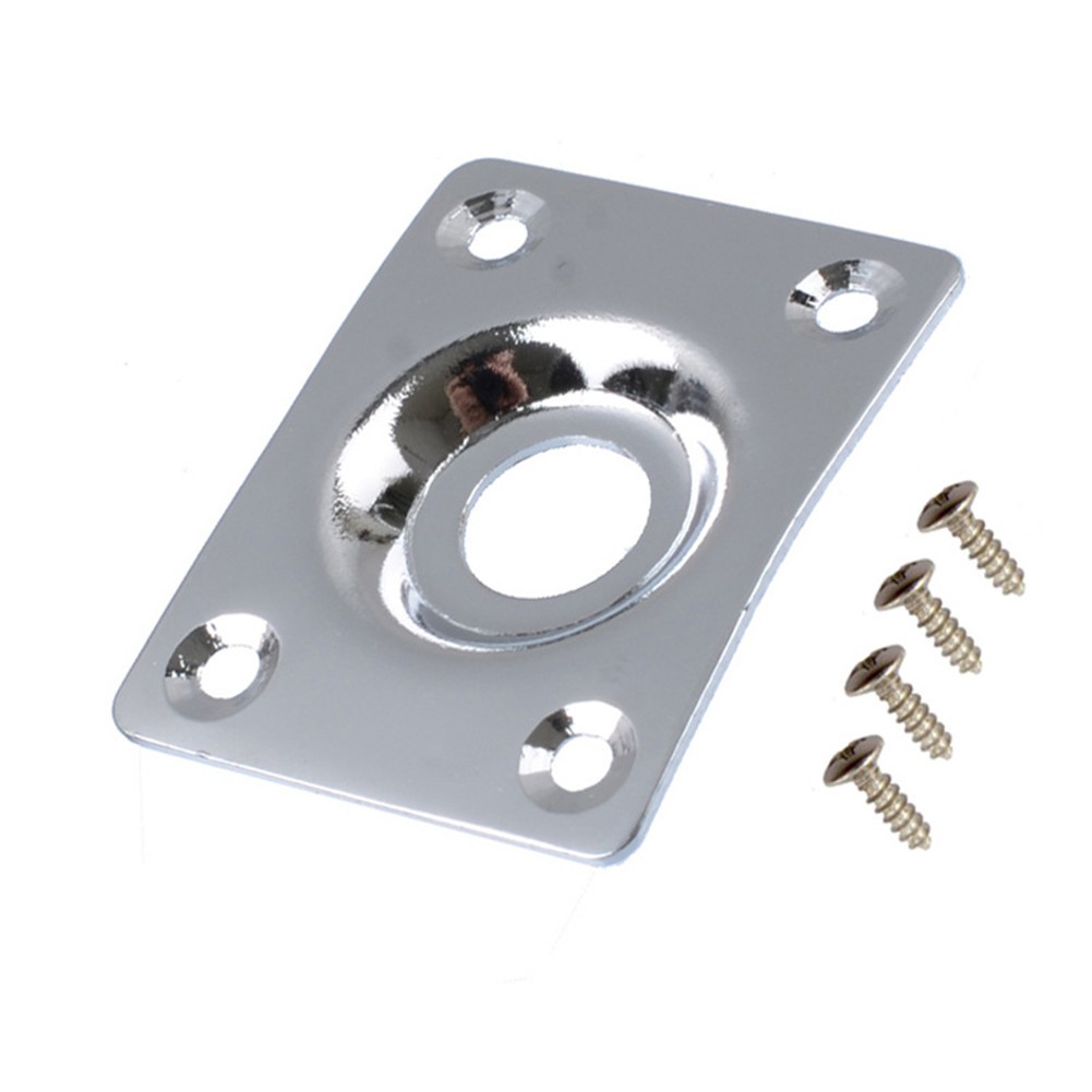 Metal Output Jack Plate With Screws For Les Paul For Tele Style Bass Guitar