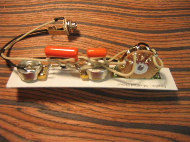 Wiring Harness for Esquire – Modded Eldred with TRUE BYPASS – Orange Drops