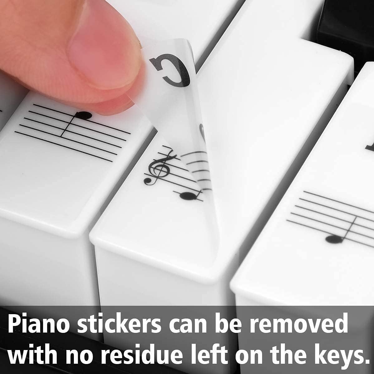 Piano Keyboard Stickers for Beginners, Reusable & Protective Piano Key Labels…