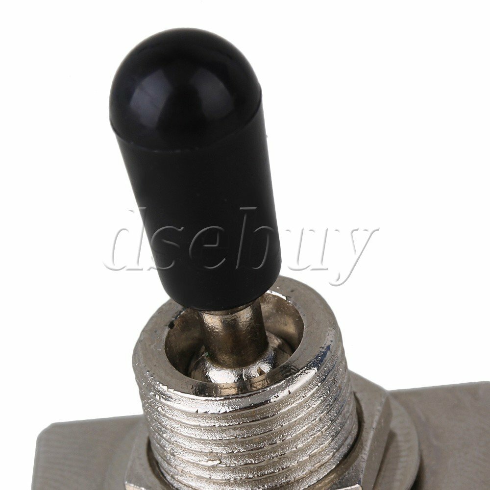 20x Chrome 3 Way Black Tip Toggle Switch for Electric Guitar