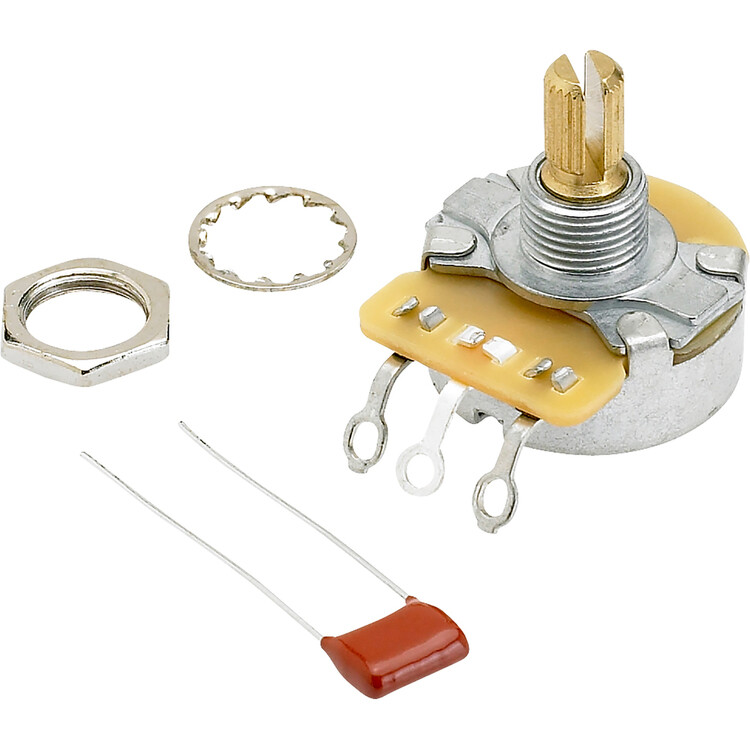 Fender Pure Vintage 250K Split Shaft Potentiometer with Mounting Hardware