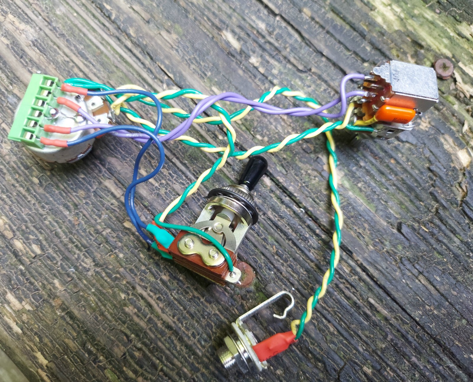 Epiphone Solderless SG Special Harness Alpha 500k 5/16 Shaft Pots Coil Split