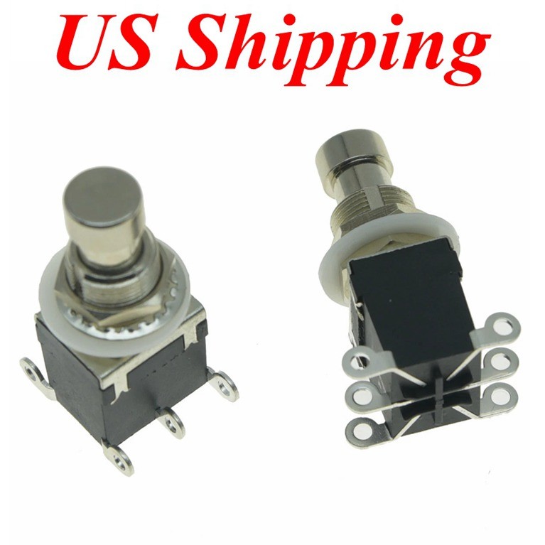 2pcs 6-Pin DPDT Guitar Effects Pedal Latching Stomp Foot Switches Bypass