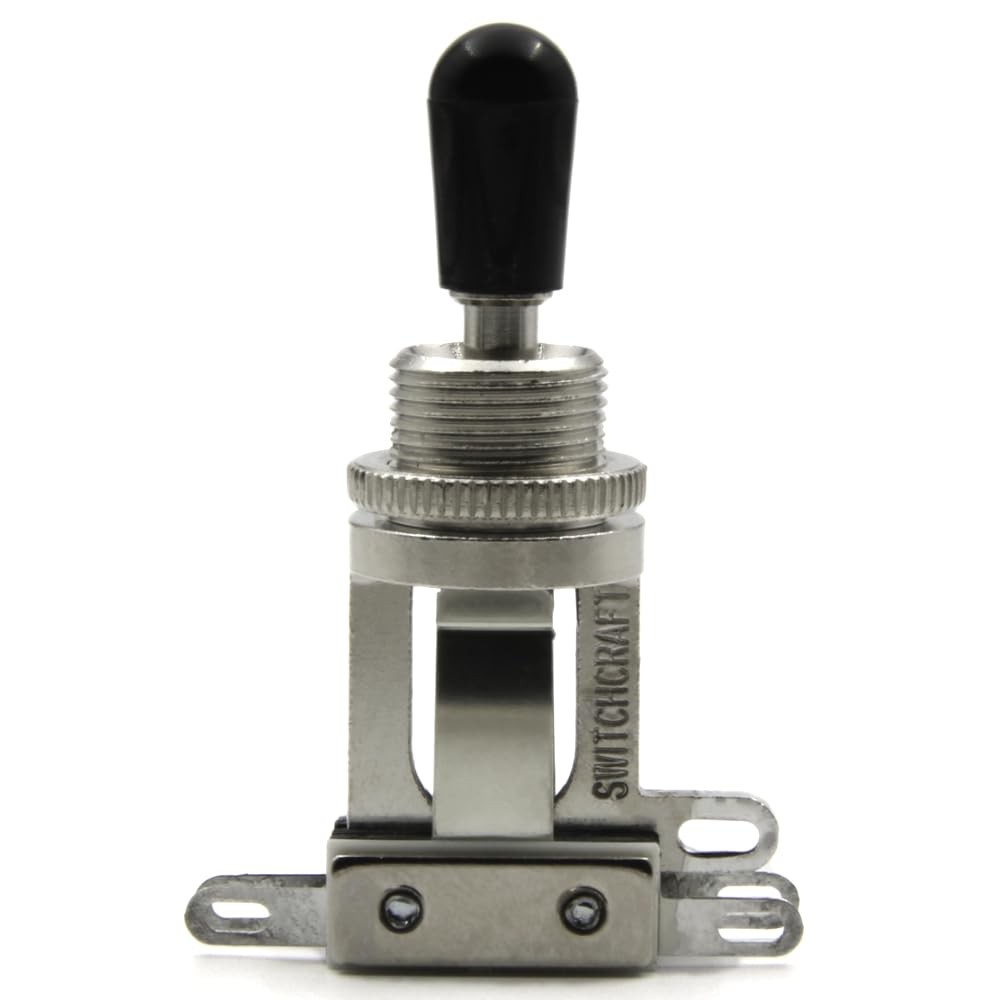 Switchcraft 3 Way Toggle Switch w/Genuine Tip, Short for Les Black
