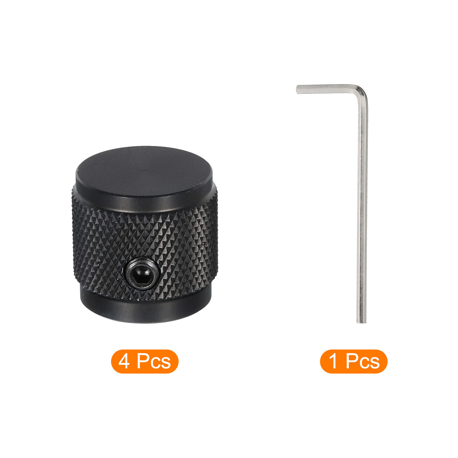 4PCS Aluminium Potentiometer Knobs Control Knob 17mm for Guitar Amplifier Black