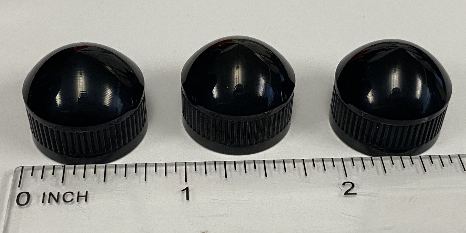 STERLING by MUSIC MAN GUITAR KNOBS- PETRUCCI JP100-Set Of 3. Push On Dome Shaped